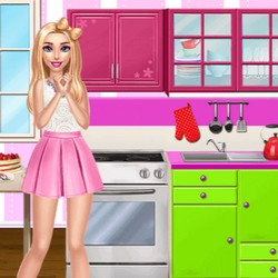 barbie cleaning big house games